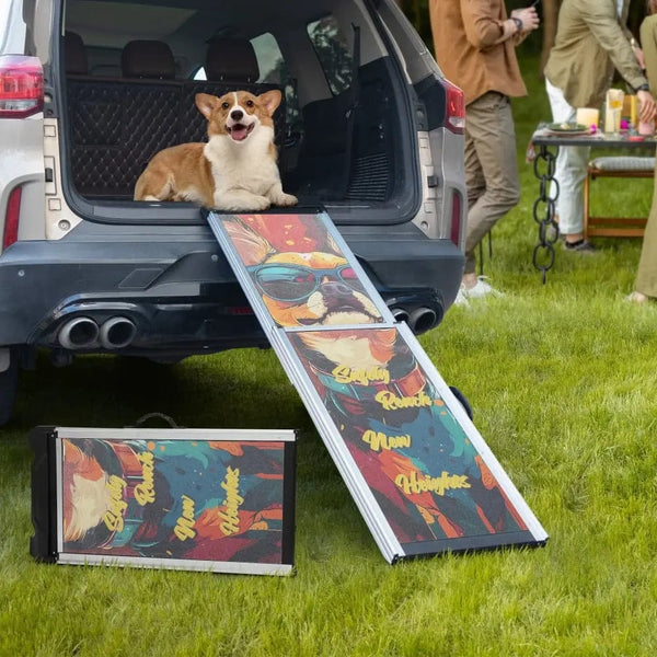 Coziwow Pet Steps & Ramps Coziwow 63''L Telescoping Aluminum Dog Ramp