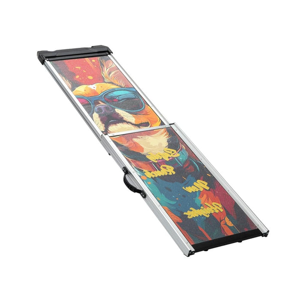 Coziwow 63''L Telescoping Aluminum Dog Ramp Patterned-CW12M0710