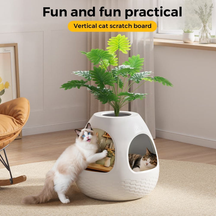 Coziwow Copod8 3-in-1 Hidden Cat Cave White Basic-CW12M0782