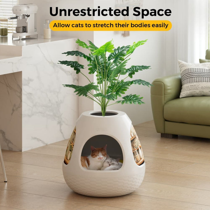 Coziwow Copod8 3-in-1 Hidden Cat Cave White Basic-CW12M0782