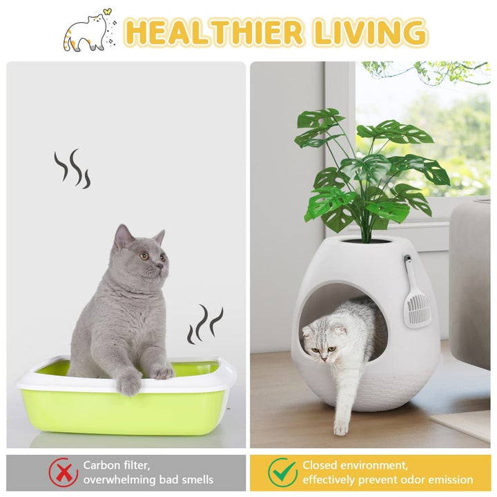 Coziwow Eggloa6 2-in-1 Cat Litter Box & Cat Bed Upgraded-CW12H0653