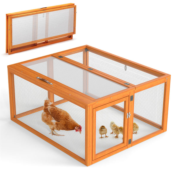 Coziwow 43″L Foldable Wooden Rabbit Cage Coziwow