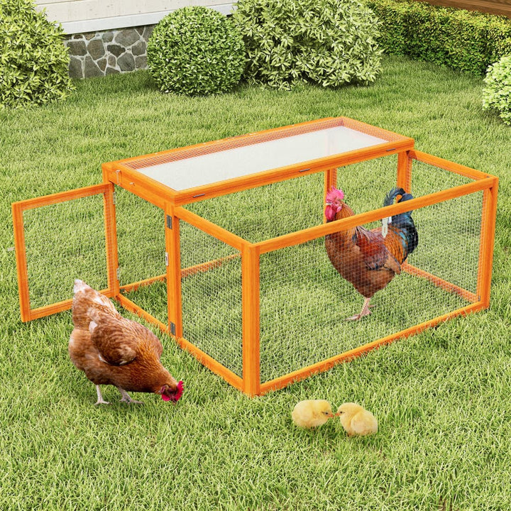 Coziwow 43″L Foldable Wooden Rabbit Cage Orange-CW12N0747