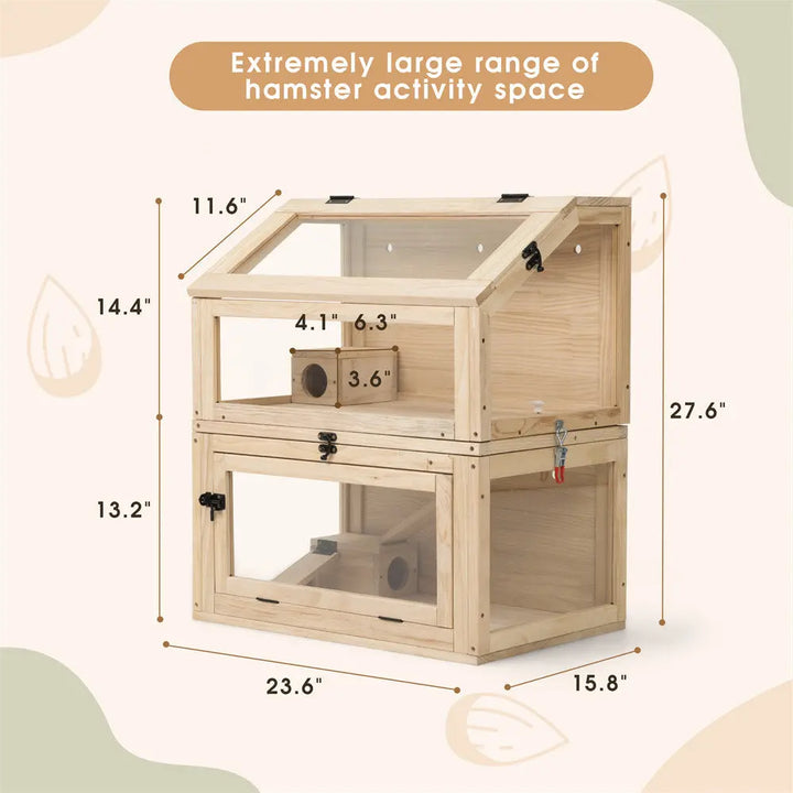 Coziwow Double Layer Acrylic Hamster Cage Coziwow