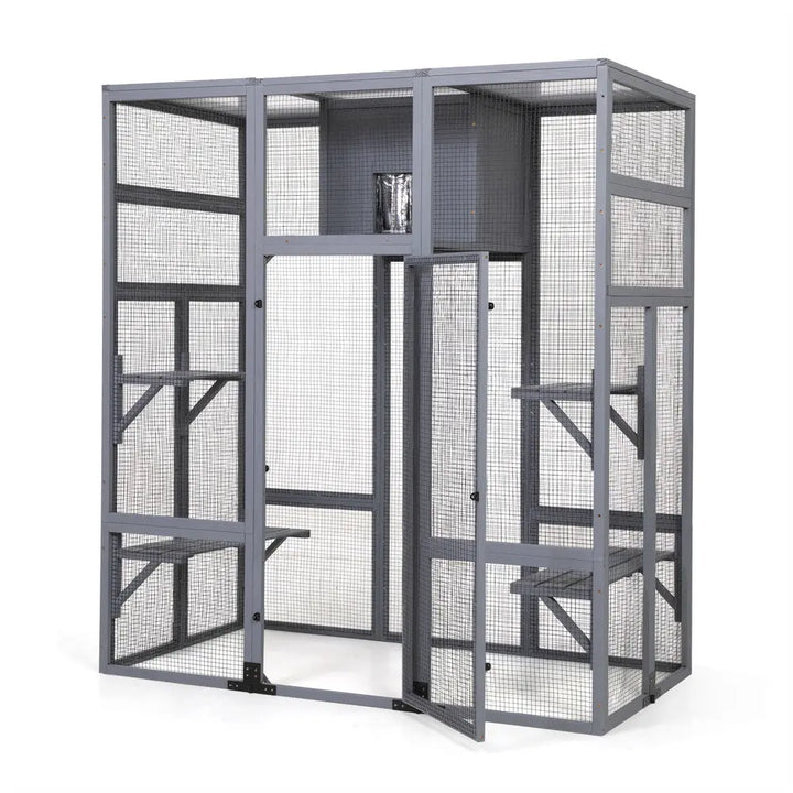 Coziwow 62" Insulated Wooden Cat Enclosure