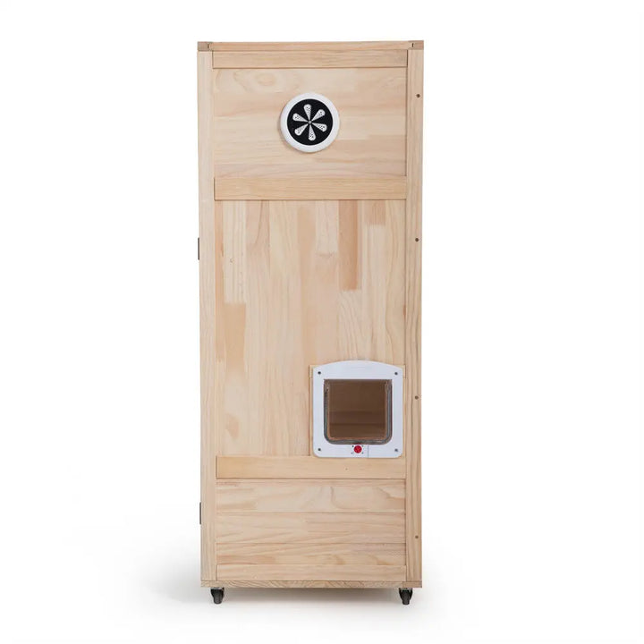Coziwow 32.5"L Multi-Level Solid Wood Cat Cabinet