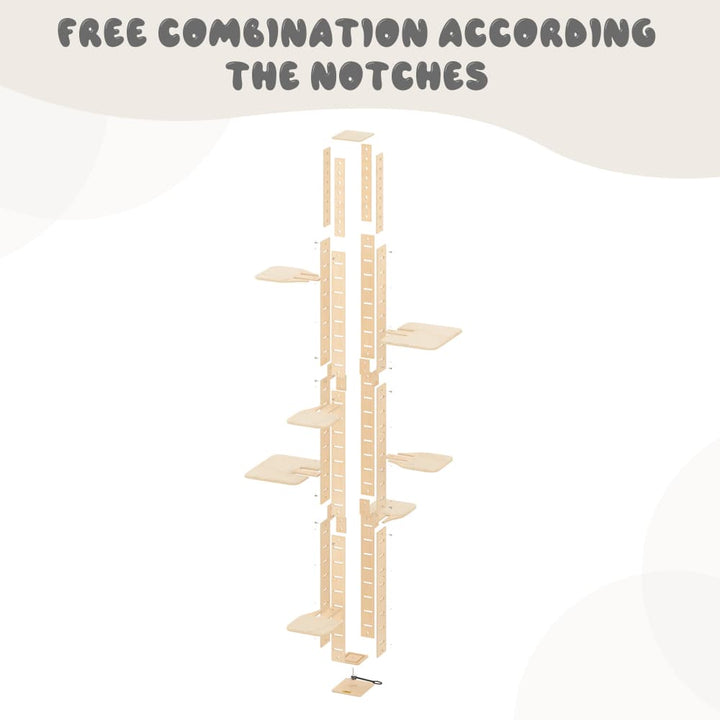 Coziwow 98-114″H Adjustable Floor-To-Ceiling Cat Tree-CW12R0551 DIY