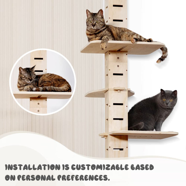 Coziwow 98-114″H Adjustable Floor-To-Ceiling Cat Tree-CW12R0551