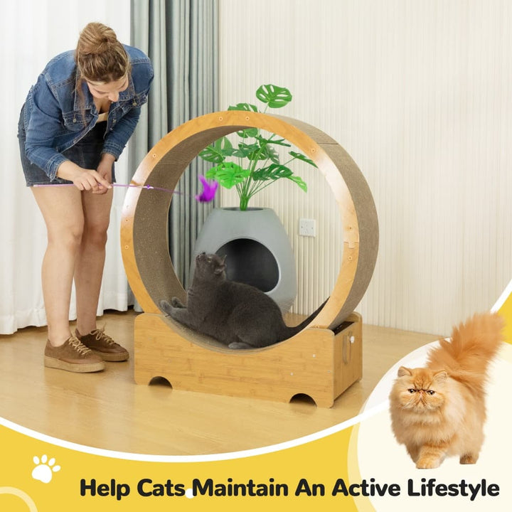 Coziwow 34''L Corrugated Cat Exercise Wheel-CW12R0623