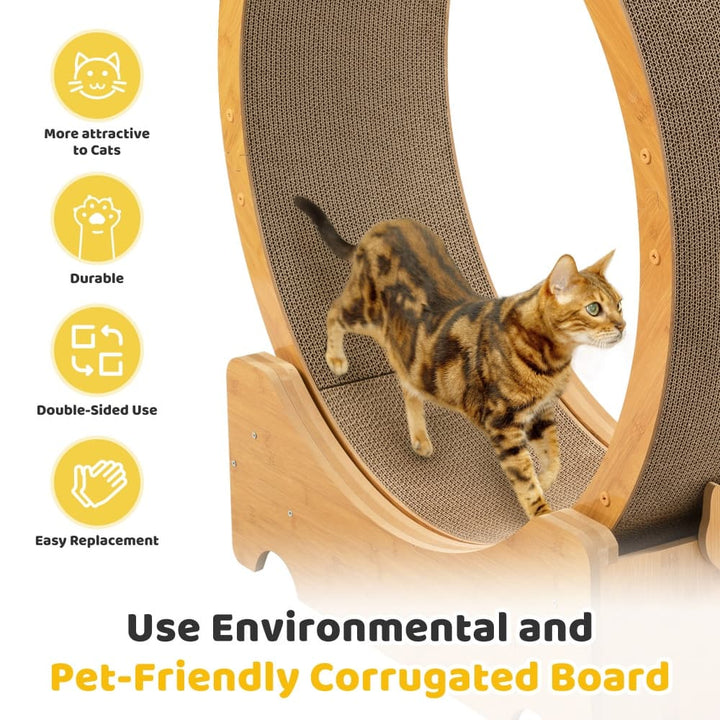 Coziwow 34''L Corrugated Cat Exercise Wheel-CW12R0623