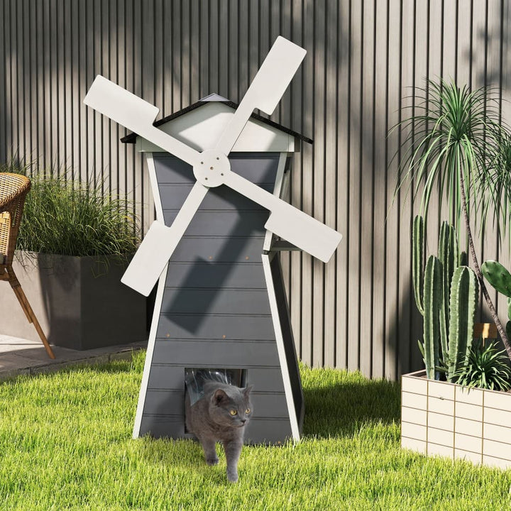 Coziwow 35''L Windmill Outdoor Cat House-CW12R0749