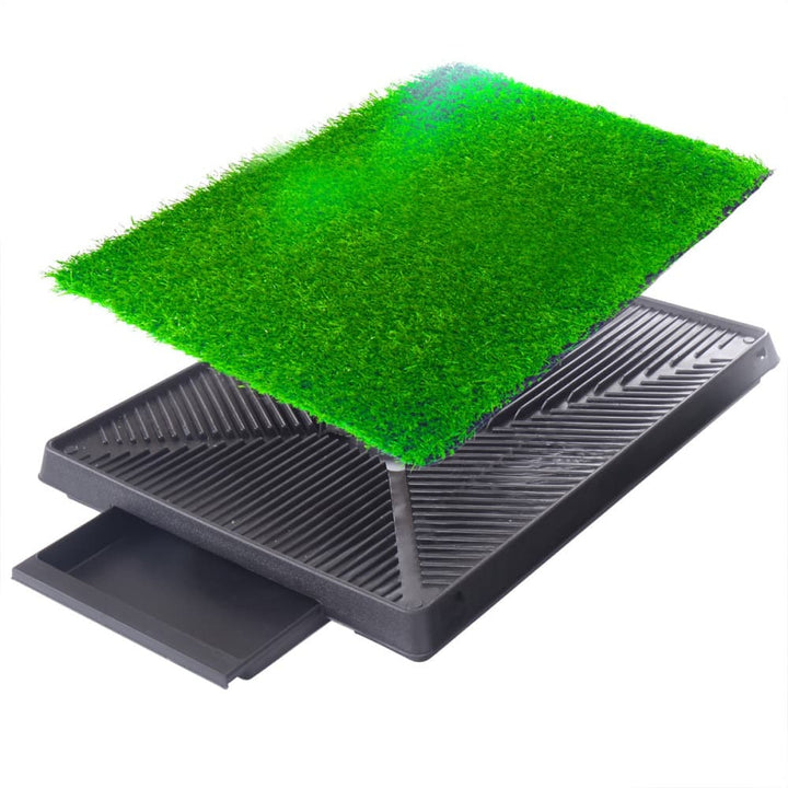 Coziwow 25"×20" Dog Potty Training Grass Pad Upgraded with Tray-CW12S0049