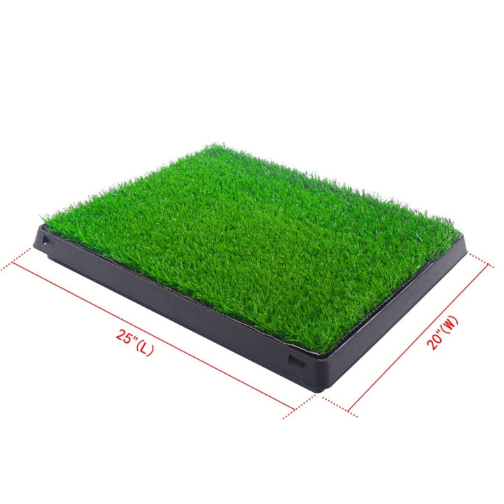 Coziwow 25"×20" Dog Potty Training Grass Pad Upgraded with Tray-CW12S0049