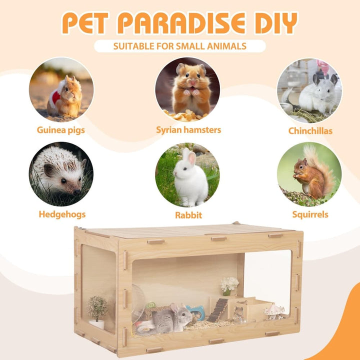 Coziwow 32''L Acrylic Chewproof Hamster Cage-CW12S0462