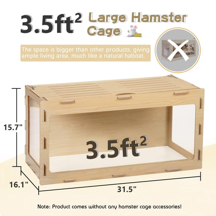 Coziwow 32''L Acrylic Chewproof Hamster Cage-CW12S0462
