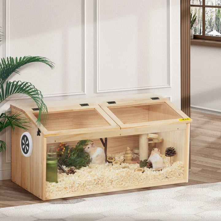 Coziwow 32''L Openable Wooden Hamster Cage | Safe Haven for Pets – coziwow