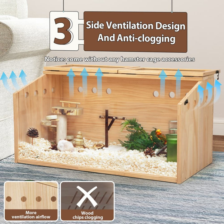 Coziwow 32‘’L Wooden Hamster Cage-CW12S0516