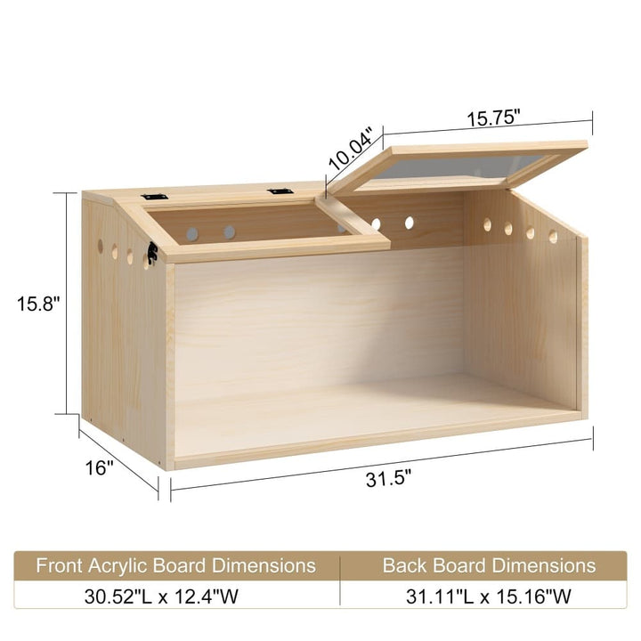Coziwow 32‘’L Wooden Hamster Cage-CW12S0516 Dimensions