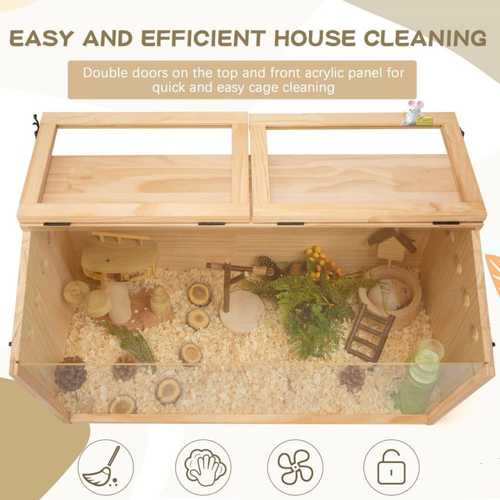 Coziwow 32‘’L Wooden Hamster Cage-CW12S0516
