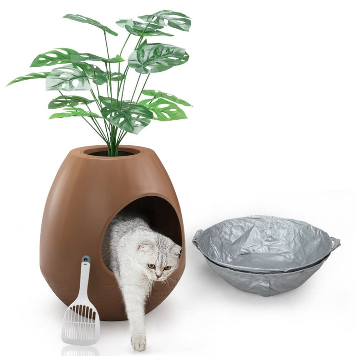 Coziwow Eggloa6 2-in-1 Cat Litter Box & Cat Bed Basic Brown-CW12S0642