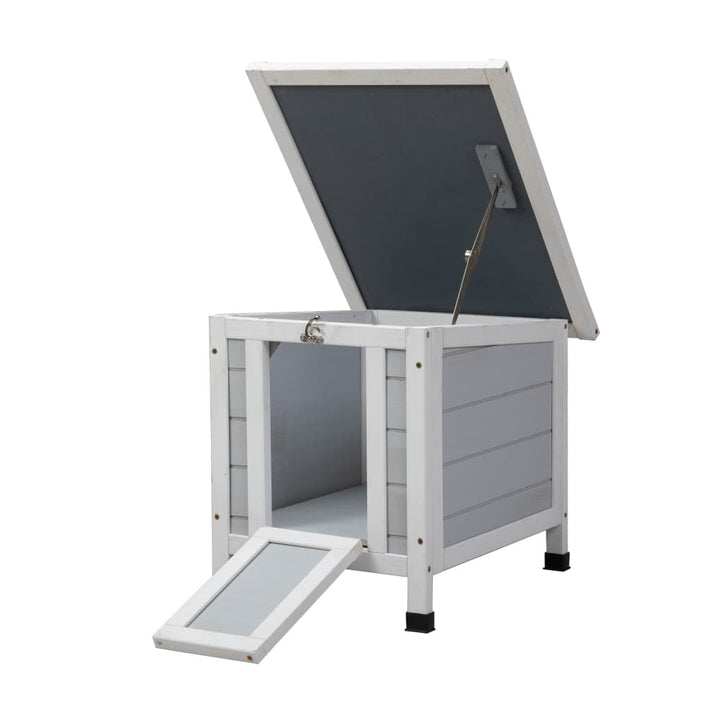 Coziwow 20″L Wooden Small Rabbit Hutch Gray-CW12T0337