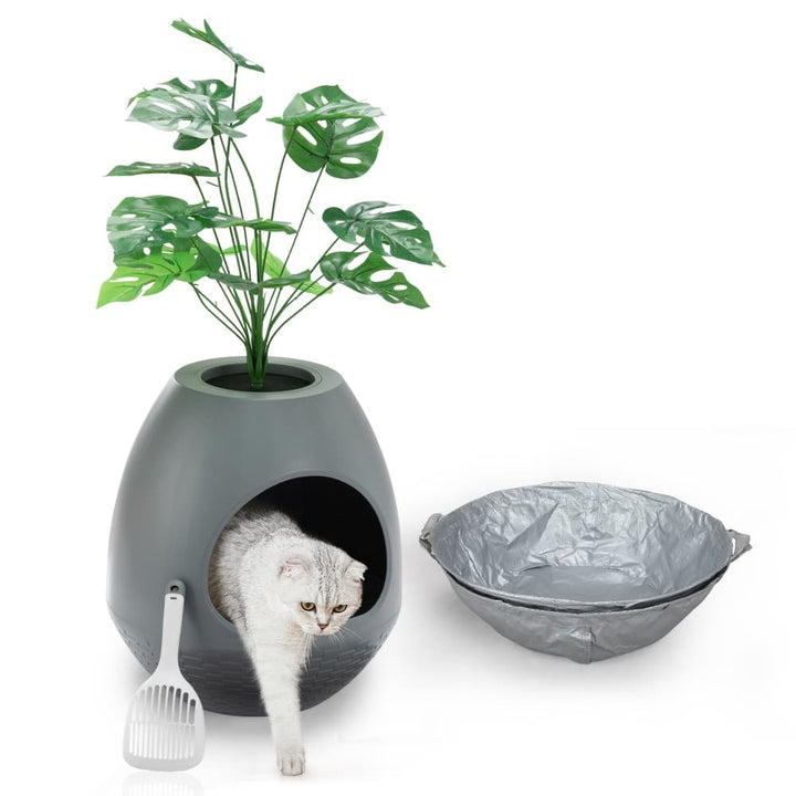 Coziwow Eggloa6 2-in-1 Cat Litter Box & Cat Bed Basic Gray-CW12T0643