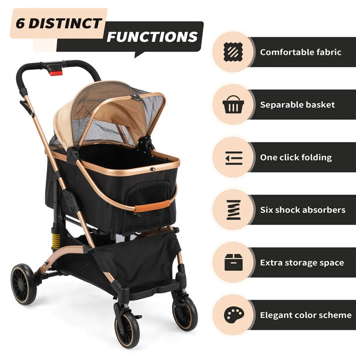 Coziwow 3-in-1 Shock-Absorbing Pet Stroller Coziwow