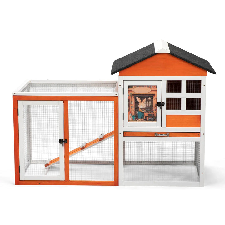 Coziwow 48"L 2-Story Outdoor Bunny House Coziwow