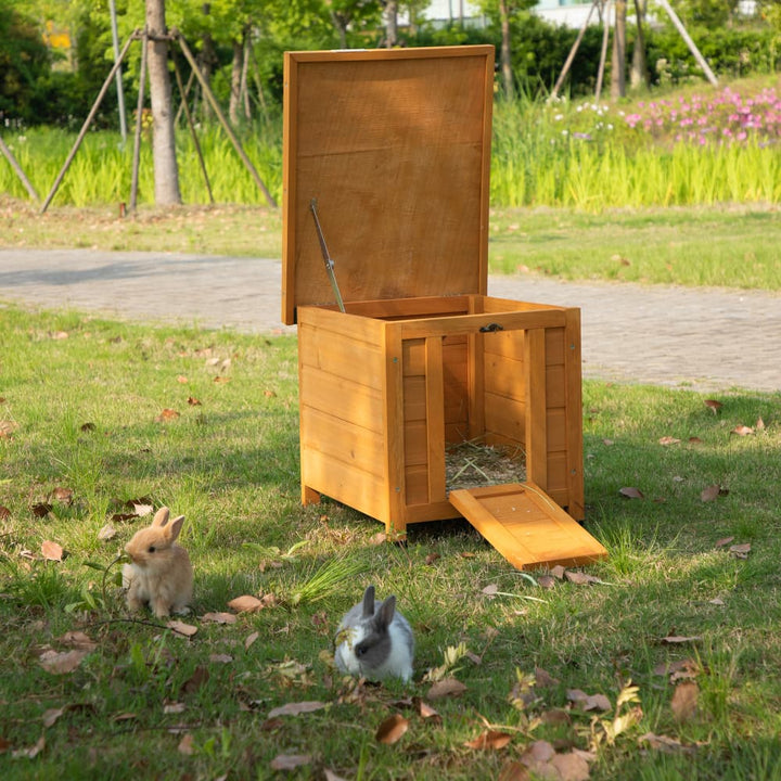 Coziwow 20″L Wooden Small Rabbit Hutch Orange-CW12U0338