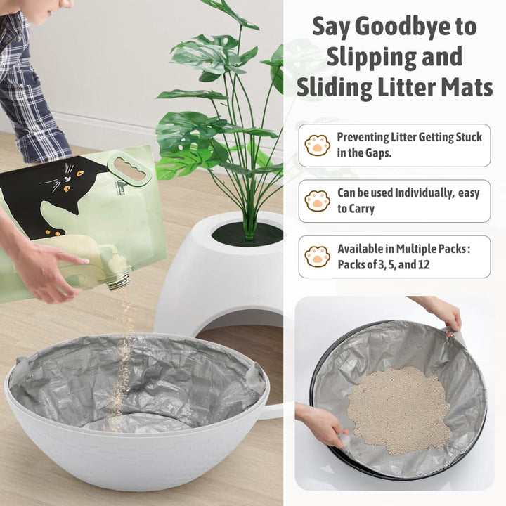Coziwow Replacement Liners for Eggloa6 Cat Litter Box 3PCS-CW12U0680