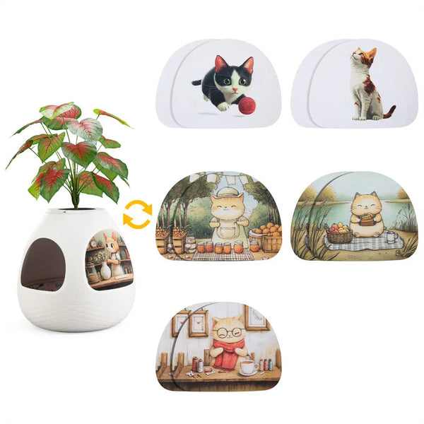 Coziwow Corrugated Cat Scratcher with Multiple Patterns & Replaceable Core Coziwow