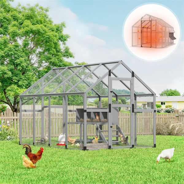 Coziwow 107"L Super-Large Outdoor Wooden Chicken Coop Coziwow