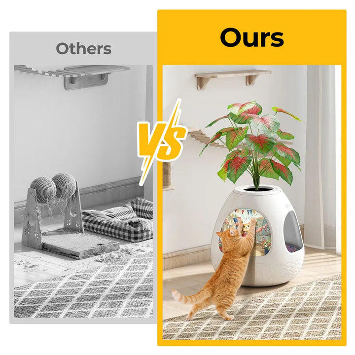 Coziwow Corrugated Cat Scratcher with Multiple Patterns & Replaceable Core Coziwow