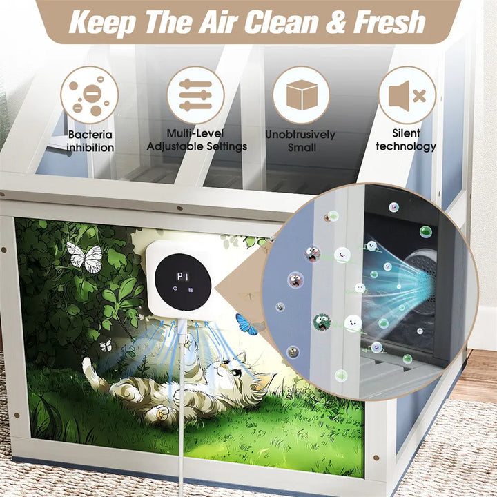 Coziwow Wooden Cat Litter Box Enclosure Coziwow