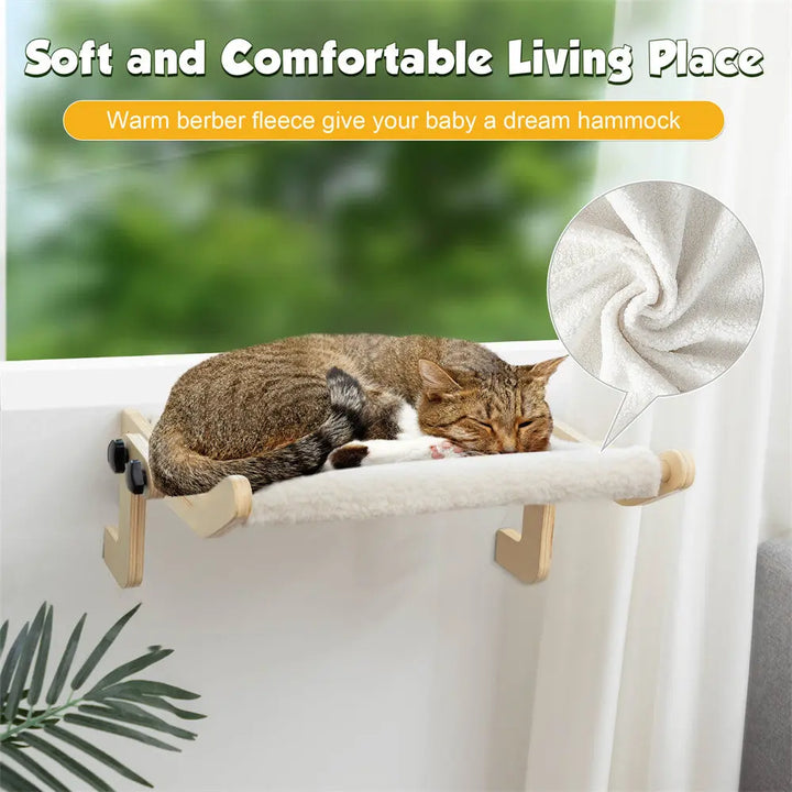 Coziwow 20.08"L Wooden Cat Window Hammock