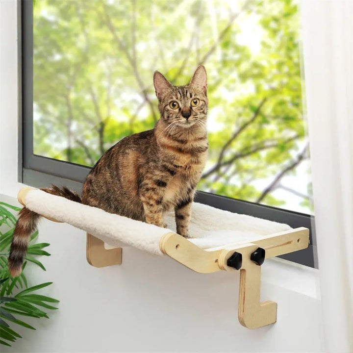 Coziwow 20.08"L Wooden Cat Window Hammock