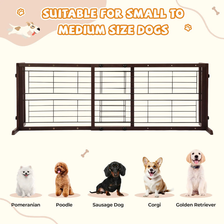 Coziwow 38"-71" Detachable Wooden Pet Gate with Wire Mesh Coziwow