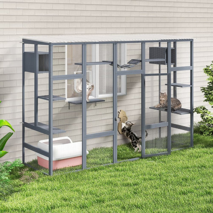 Coziwow 104″L 3-Side Extra Large Catio Gray-CW12X0628