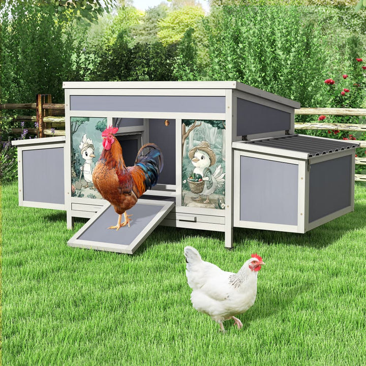 Coziwow 59"L Chicken Coop with Nesting Boxes-CW12X0772