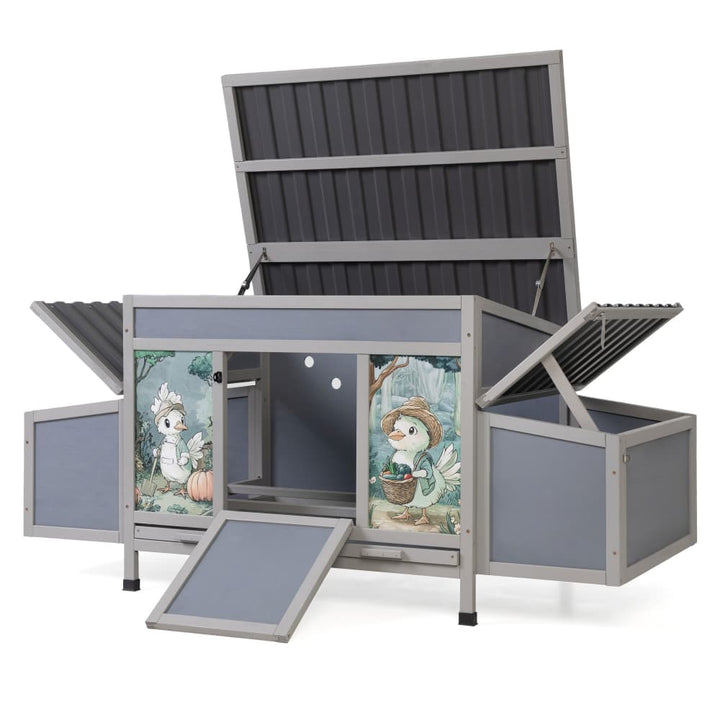 Coziwow 59"L Chicken Coop with Nesting Boxes-CW12X0772