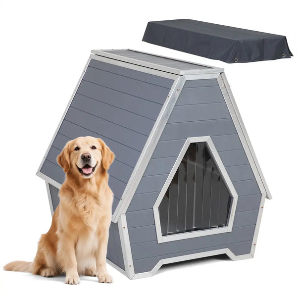 Coziwow 35"L Irregular Aluminum Weatherproof Dog House Coziwow