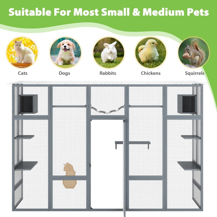 Coziwow 104″L 3-Side Extra Large Catio details
