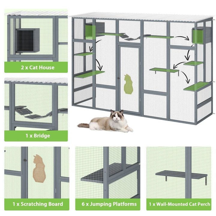 Coziwow 104″L 3-Side Extra Large Catio details