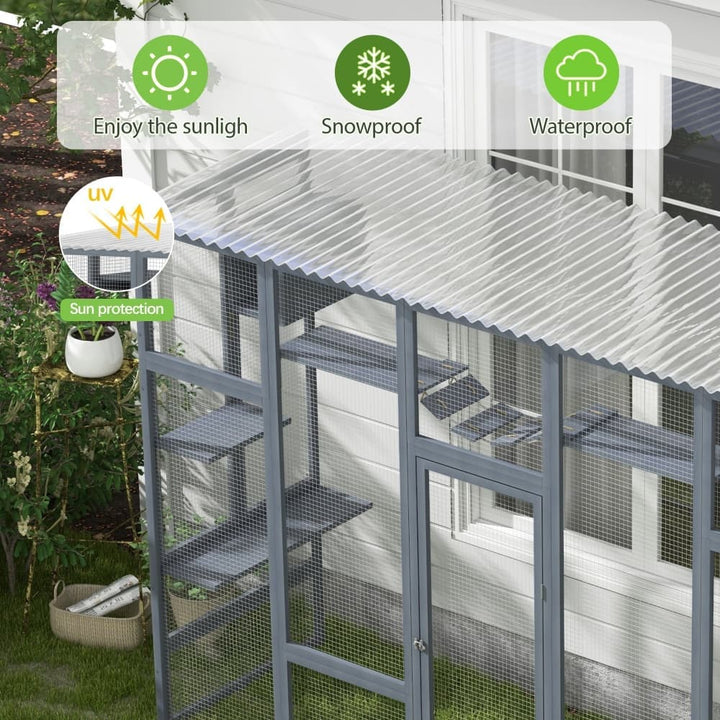 Coziwow 104″L 3-Side Extra Large Catio details