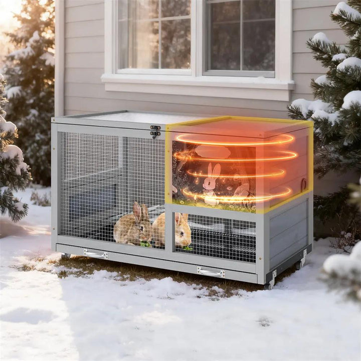 Coziwow 35"L Insulated Tiered Rabbit Cage