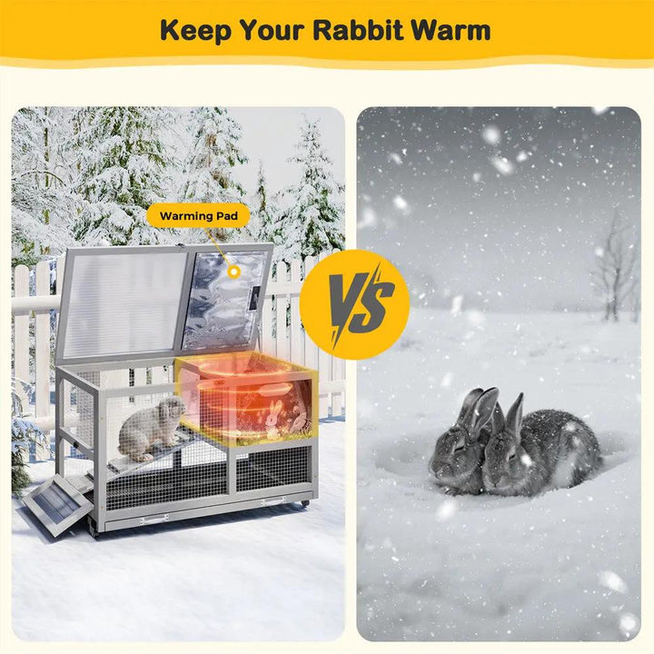 Coziwow 35"L Insulated Tiered Rabbit Cage