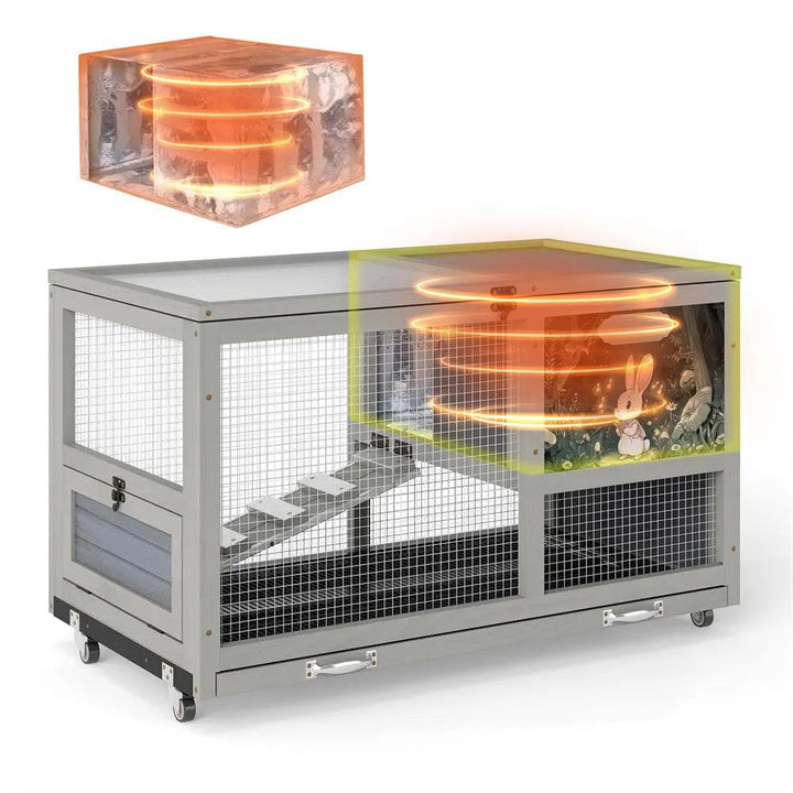 Coziwow 35"L Insulated Tiered Rabbit Cage