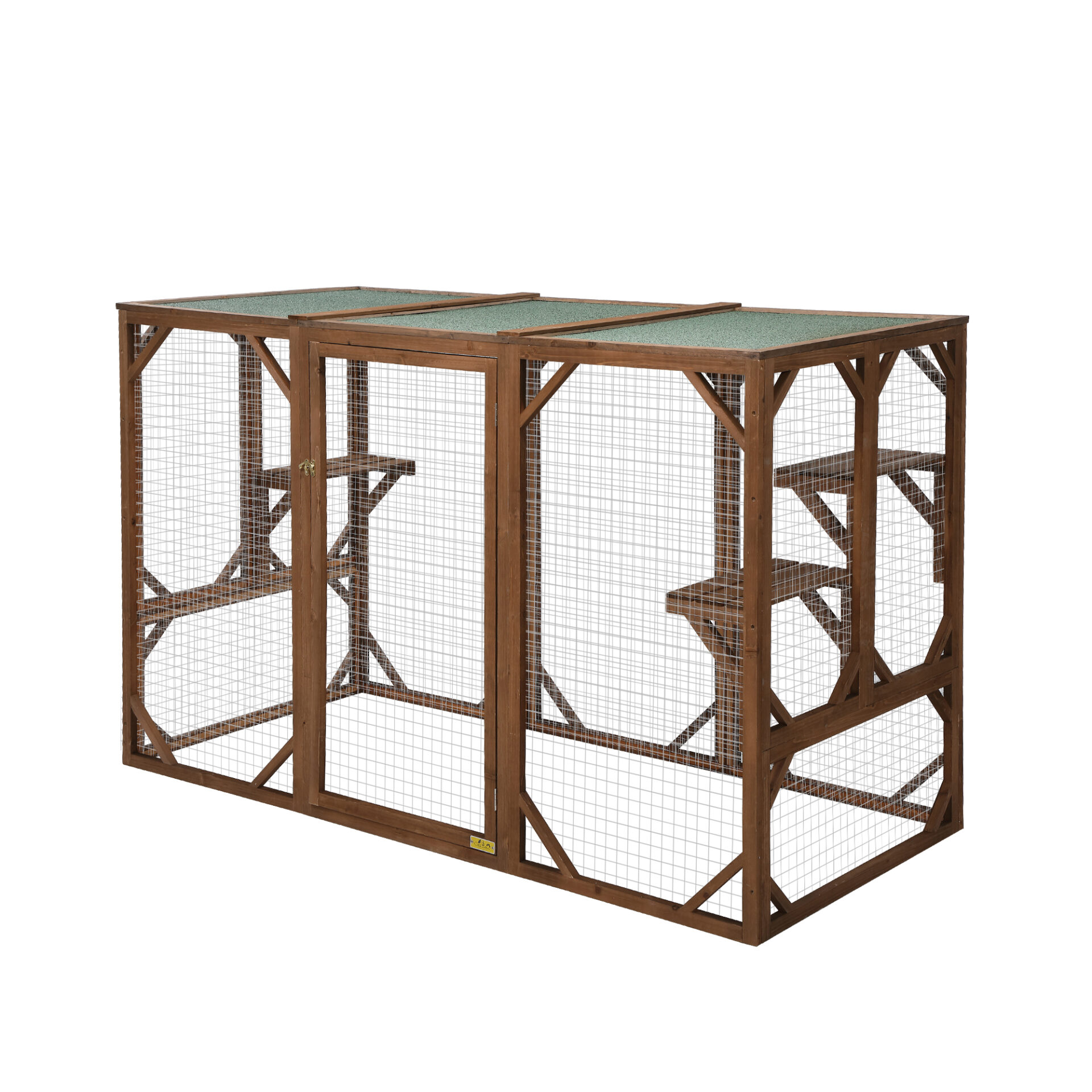 Large Wooden Catio Outdoor Cat Enclosure - Coziwow