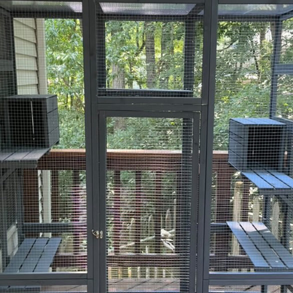 70"H Extra Large Wood Cat Enclosure| Walk-In Cat Playpen With Jumping Platforms, for 4 Cats 7