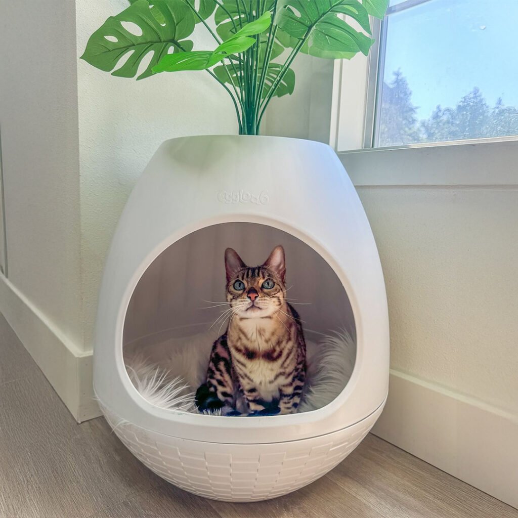 Eggloa6 Plant Litter Box, Hidden Cat Litter Box With Artificial Plants 13